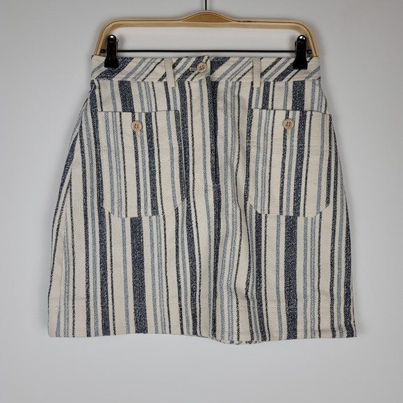 See by Chloe Striped Canvas Skirt size 40 / medium - Picture 3 of 9